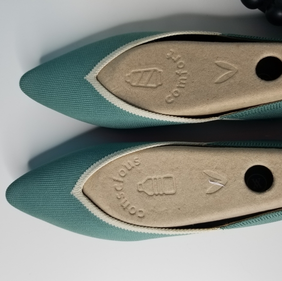 Vivaia Malia Pointed Toe Flat Turquoise - Picture 4 of 8